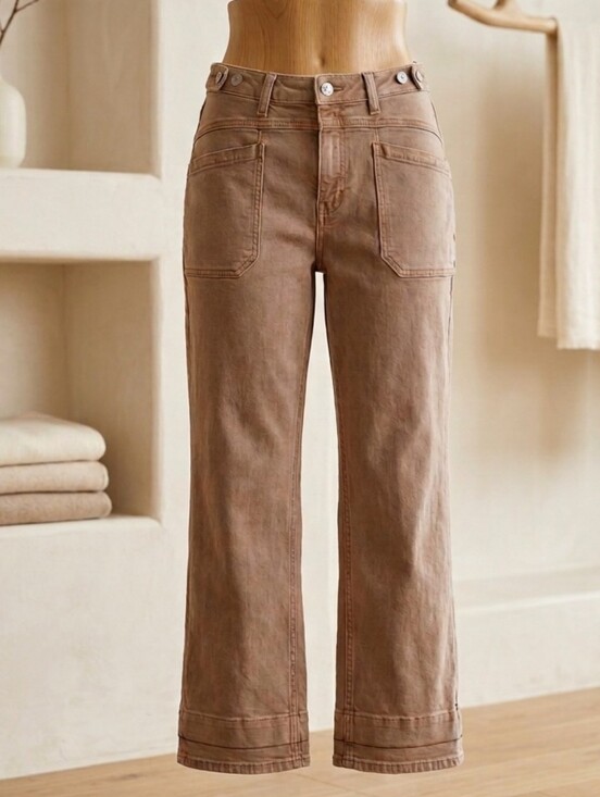 Flying Monkey Denim - Flying Monkey Wide Leg Tan Denim Jeans Sz 28 🤎